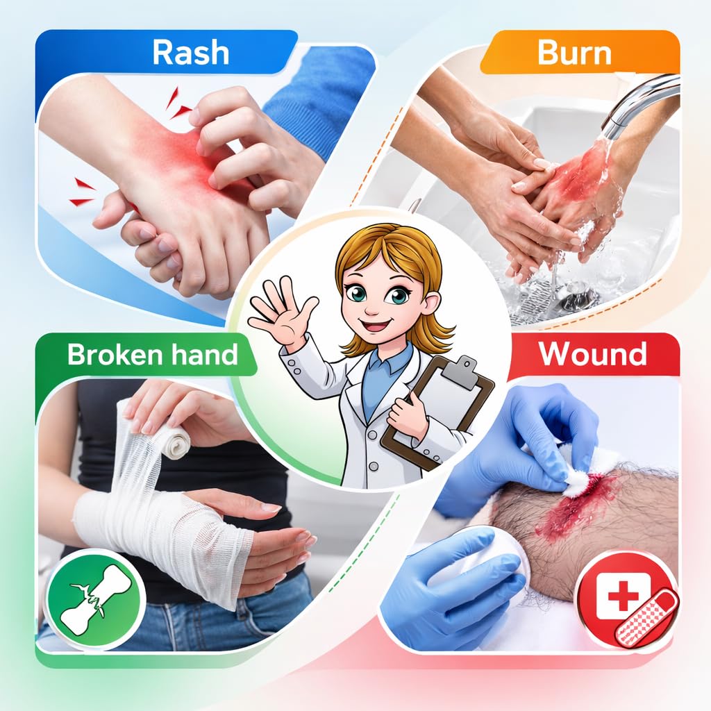 Waterproof Hand Cast Cover for Shower After Surgery — Reusable Leak-Proof Wrist & Finger Cast Protector for Adults, Comfortable Watertight Cover for Broken Hand, Wound, Swimming & Daily Recovery