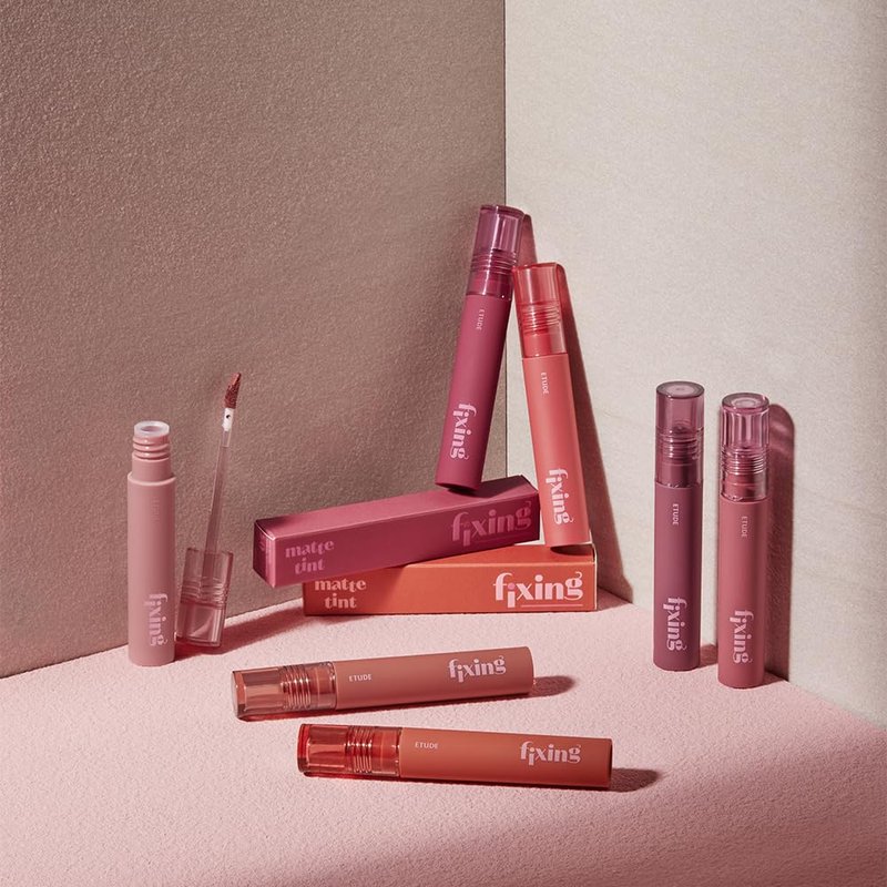 ETUDE Fixing Tint #06 Soft Walnut (4g) | Long Lasting High Pigmented Liquid Lipstick | Waterproof Lightweight Matte Finish Lip Stain | Full Coverage | Korean Makeup, Kbeauty