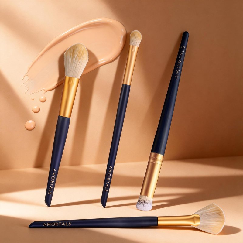 Under Eye Concealer Brush, Precision Round Head Makeup Brush for Dark Circles, Blemishes & Tear Troughs, Seamless Blending with Premium Synthetic Bristles