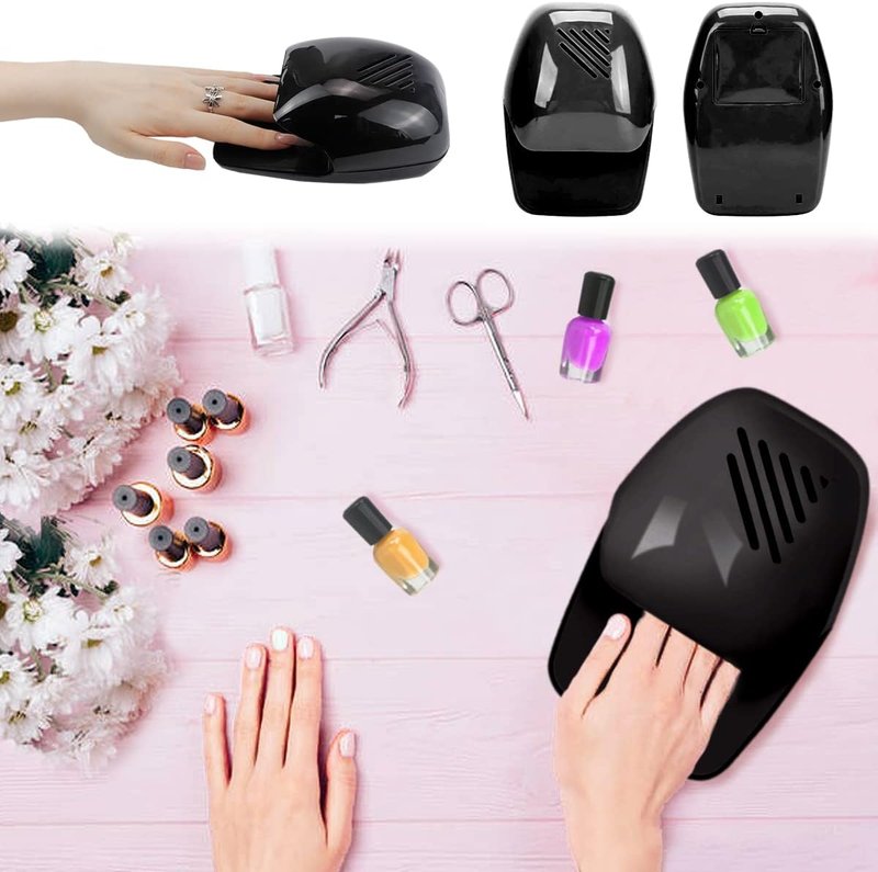 Portable Nail Dryer - Quick Dry Air Blower for Regular Nail Polish | Nail Art Fan Machine for Fingernails & Toenails