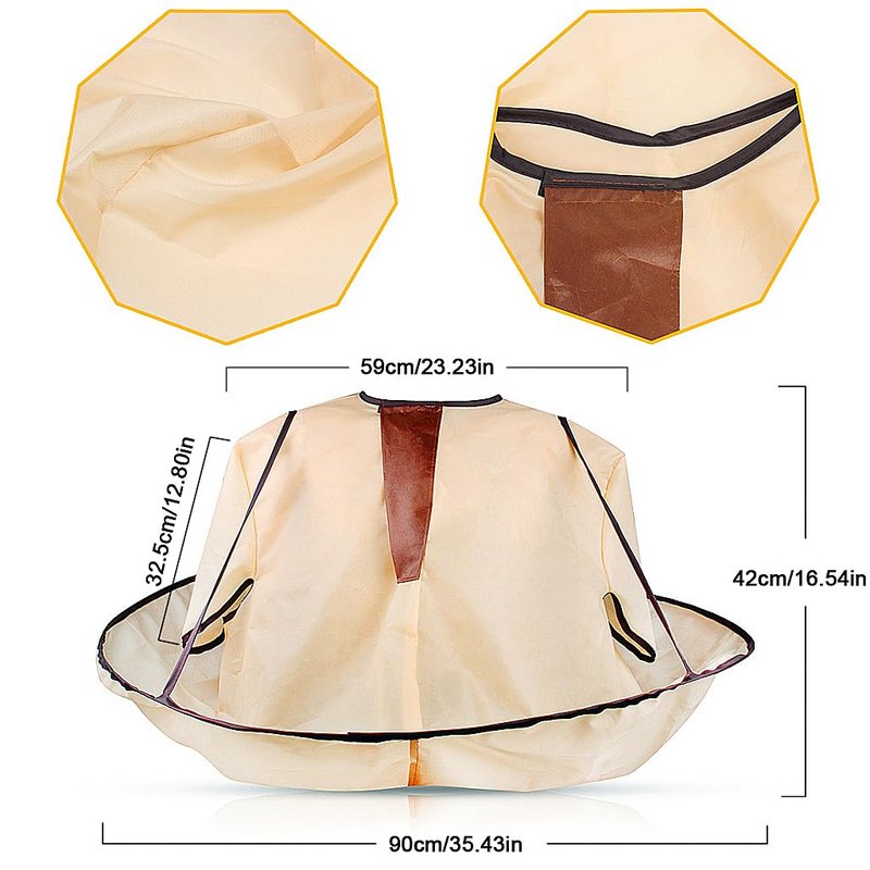 ewinever Hair Cutting Cape,1PCS Waterproof Hair Haircut Cloak Salon Barber Foldable Hairdressing Umbrella Cape Apron(Adult Size)