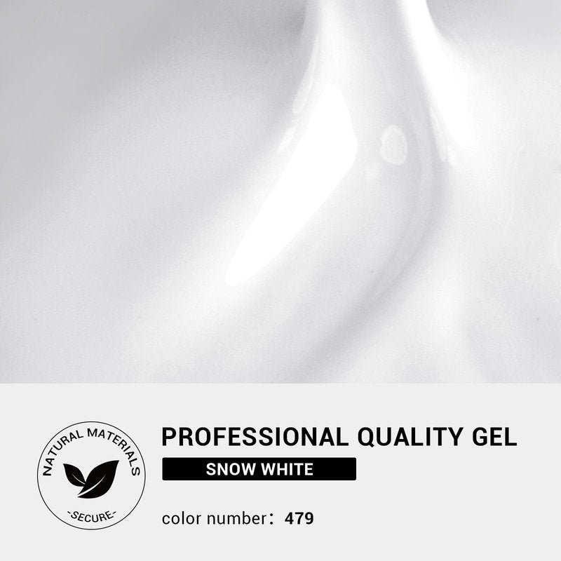MelodySusie Thick Snow White Gel Nail Polish,15ML Soak Off UV LED White Gel Polish Christmas Gift for Women Nail Art Manicure Salon DIY Nail Design Decoration at Home-479