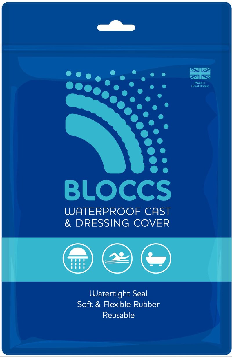 BLOCCS 100% Waterproof Cast Covers for Shower Leg- Swim Cover, Cast Bag for Bath. Durable Cast Sleeve for Swimming - #ASL74 - Adult Short Leg