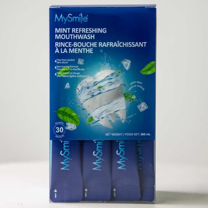 MySmile Mouthwash - Alcohol-Free Oral Rinse for Adults | Fresh Mint Flavor, 30 Uses, Kills 99% Bad Breath Germs