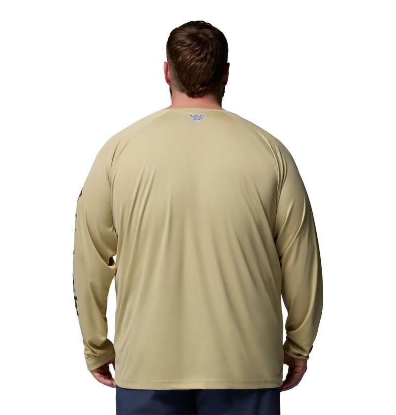 Columbia Men's PFG Terminal Tackle Long Sleeve Fishing Shirt, Serpentine/Shark Logo, XX-Large