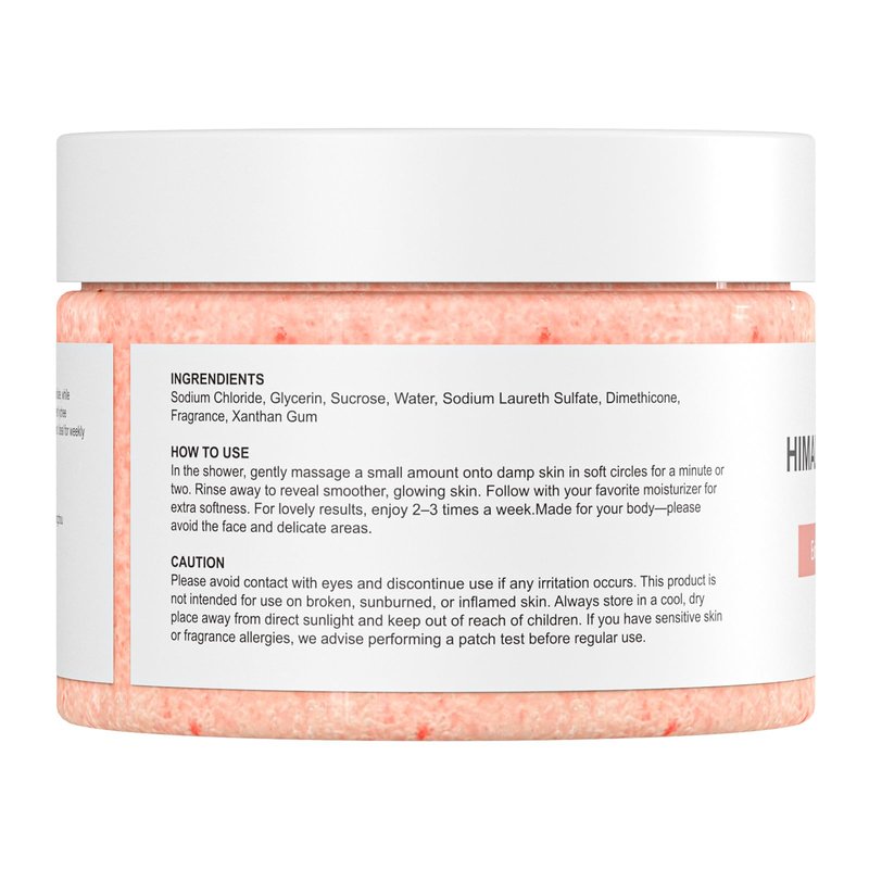 Dr.Yiman Himalayan Salt & Sugar Body Scrub, Lychee Scented Exfoliating and Moisturizing Scrub for Women – Gently Exfoliates, Hydrates and Smooths Skin for a Soft Glow, 10.58 oz