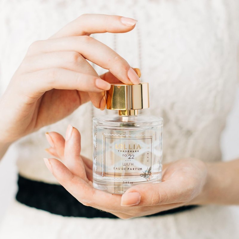 LOLLIA Wish Eau de Parfum, 3.4 fl. oz., Sugar Cane, Vanilla Bean, & Jasmine Scented Beautifully Captivating Perfume, Luxury Long Lasting Women's Fragrance, Self Care Essentials