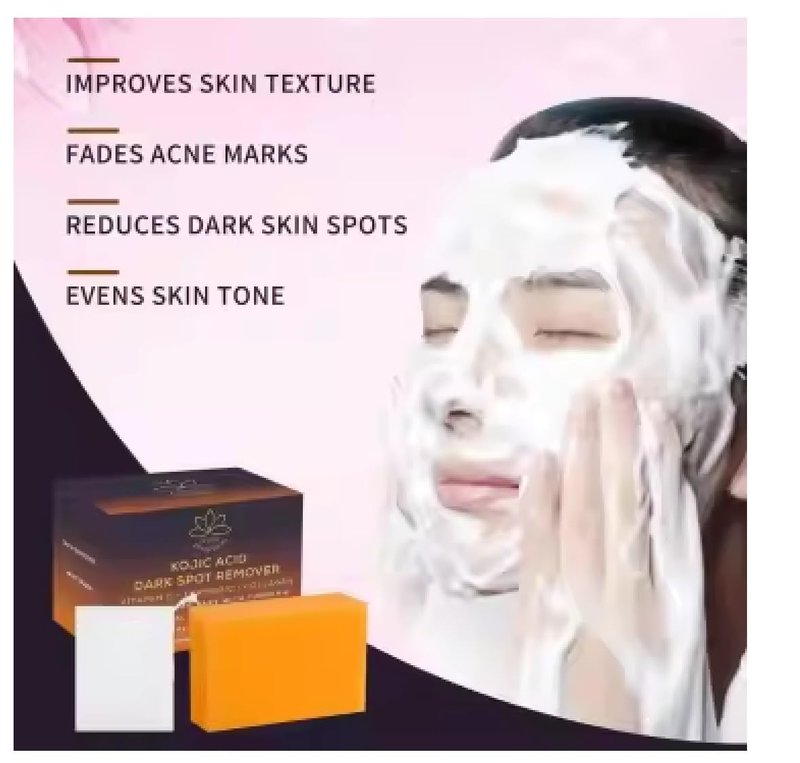 Main Products Kojic Acid Dark Spot Remover Soap Bars with Vitamin C, Retinol, Collagen, Turmeric - Original Japanese Complex Infused with Hyaluronic Acid, Vitamin E, Shea Butter, Castile Olive Oil