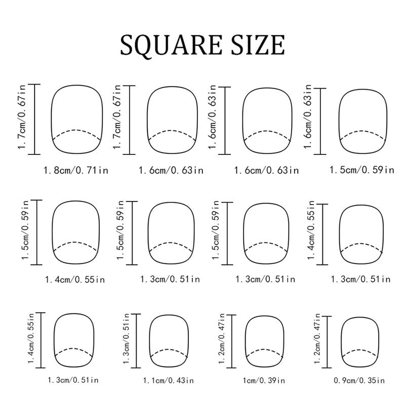 Press On Nails - Short Square Floral Design with Bee | 24 Pcs Glossy Artificial Nails for Spring & Summer
