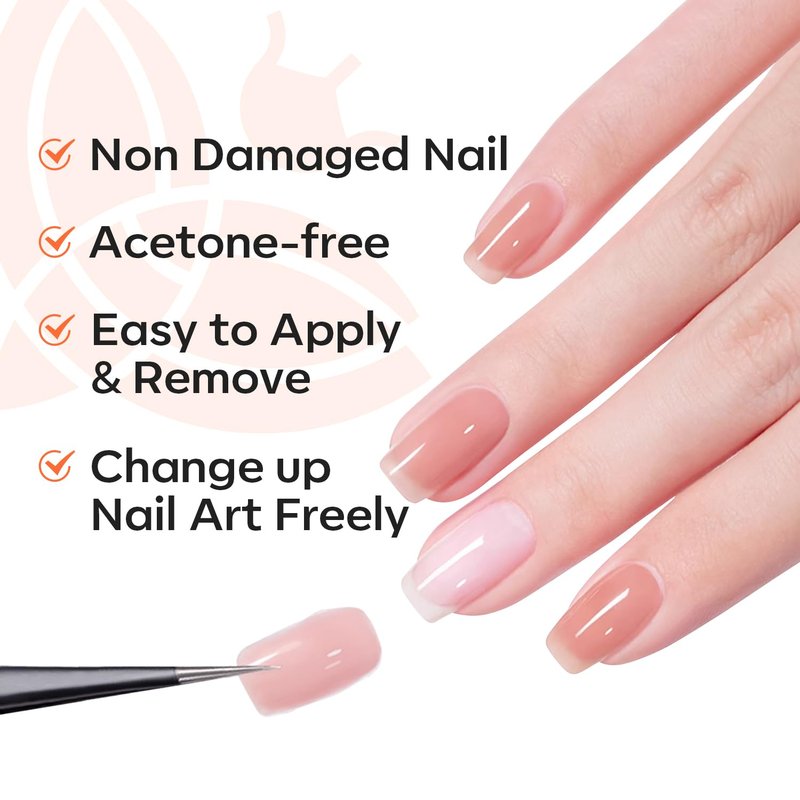 Modelones Non-U V Gel Base Coat - Quick Dry Peelable Formula for Thin & Weak Nails | 10ml