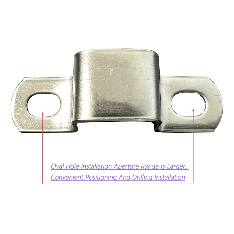 RITUIPIO 5 pcs 50 mm×50 mm Square Pipe Strap 304 Stainless Steel Square Conduit Strap Heavy Duty Tube Strap Clamp for 2"×2" Square Pipe