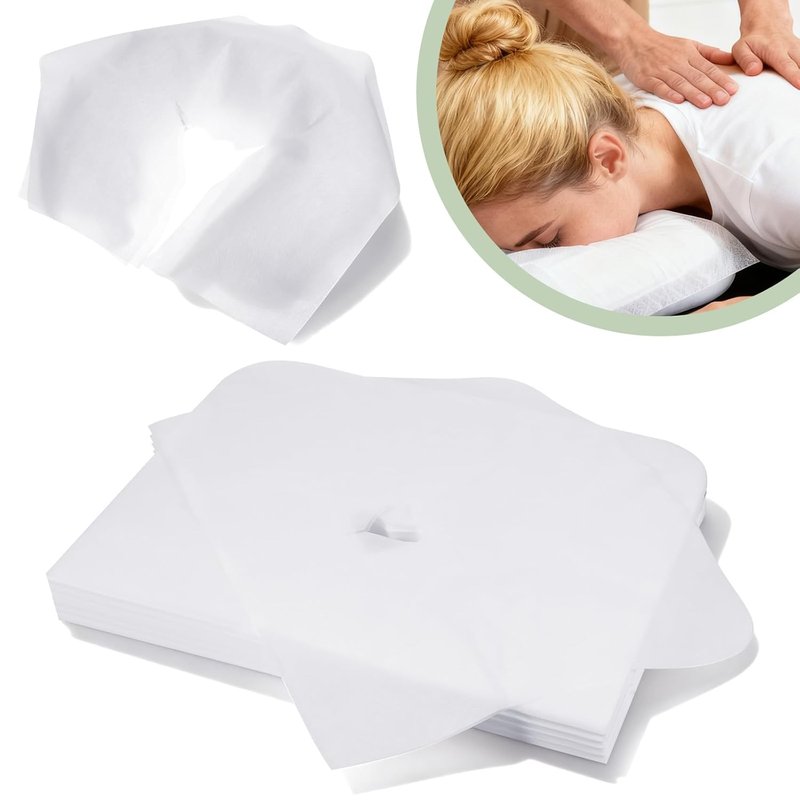 SHENLIU Disposable Face Cradle Covers - Ultra Soft Non-Sticking Massage Headrest | 500 Count for Salons