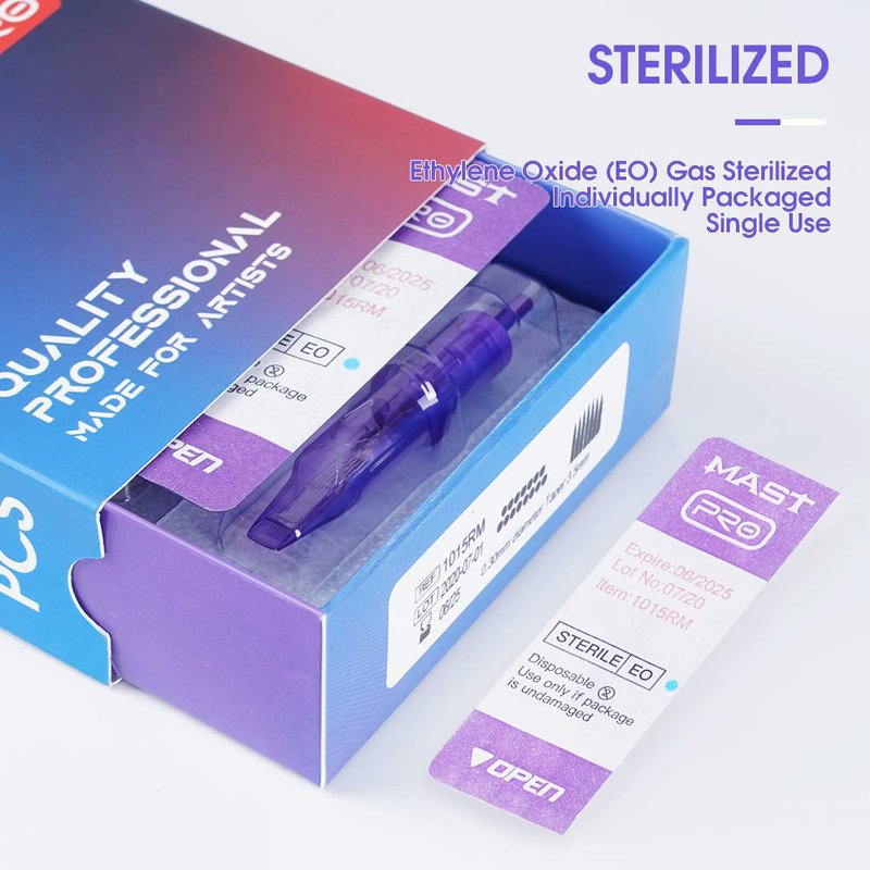 Mast Pro Tattoo Cartridges 20Pcs Disposable Needles Mixed Sizes 1205RL 1205RS
