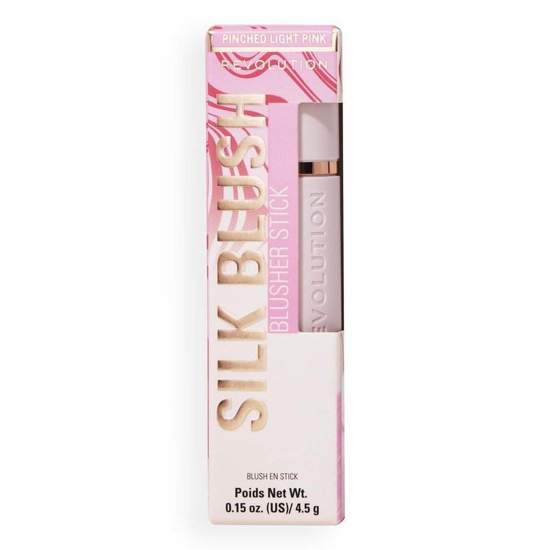 Revolution Beauty London, Skin Silk Marble Blush Stick, Buildable Color for Cheek, Eye, & Lip, Cream-to-Powder Formula, Vegan & Cruelty-Free, Pinched Light Pink, 0.15 oz