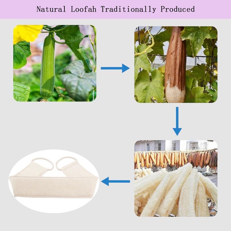 haikuluo Natural Loofah Back Scrubber,1 Pack