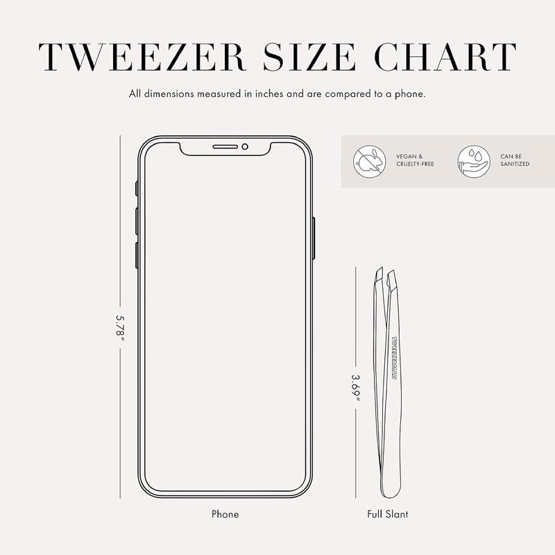 Tweezerman Stainless Steel Slant Tweezer - Eyebrow Tweezers For Women and Men (Sky Blue)
