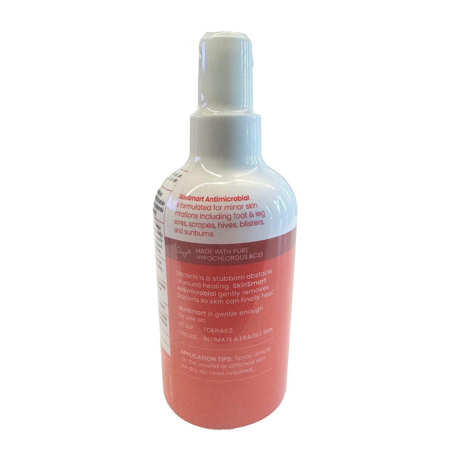 SkinSmart Antimicrobial Wound Therapy, Hypochlorous Acid Safely Removes Bacteria so Wounds Can Heal, 8 Ounce Clear Spray