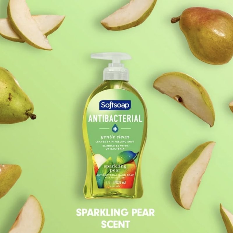 Softsoap Antibacterial Liquid Hand Soap - Sparkling Pear Scent, Gentle Clean Formula, 11.25 fl oz (Pack of 6)