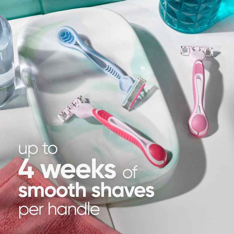 Gillette Venus Simply3 Women's Disposable Razors - 4 Count Pack for Smooth Shaving