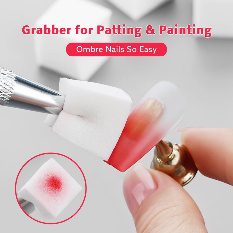 Karroy Sponge Pat Paint Nail Gel, 9 Colors Ombre Nails Gradient Gel Nail Blush Blooming Aura Nails Drawing Stripper Floral Painting Nail Art, No Wipe, UV/LED Curing (9 Colors E)