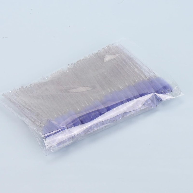 Disposable Mascara Wands - 500 Pcs Eyelash Brush Applicators with Colorful Handles | Purple