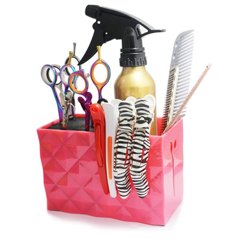 Uonlytech Hairdressing Scissor Holder Storage Box 6.14X3.14X4.33In Barber Haircut Tool Organizer for Salon and Home Use