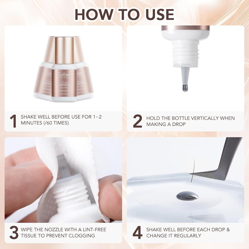 Moonstone Gray Eyelash Extension Glue - Fast Drying Adhesive | 0.17fl.oz (5ml) | 6-8 Week Retention for Professionals