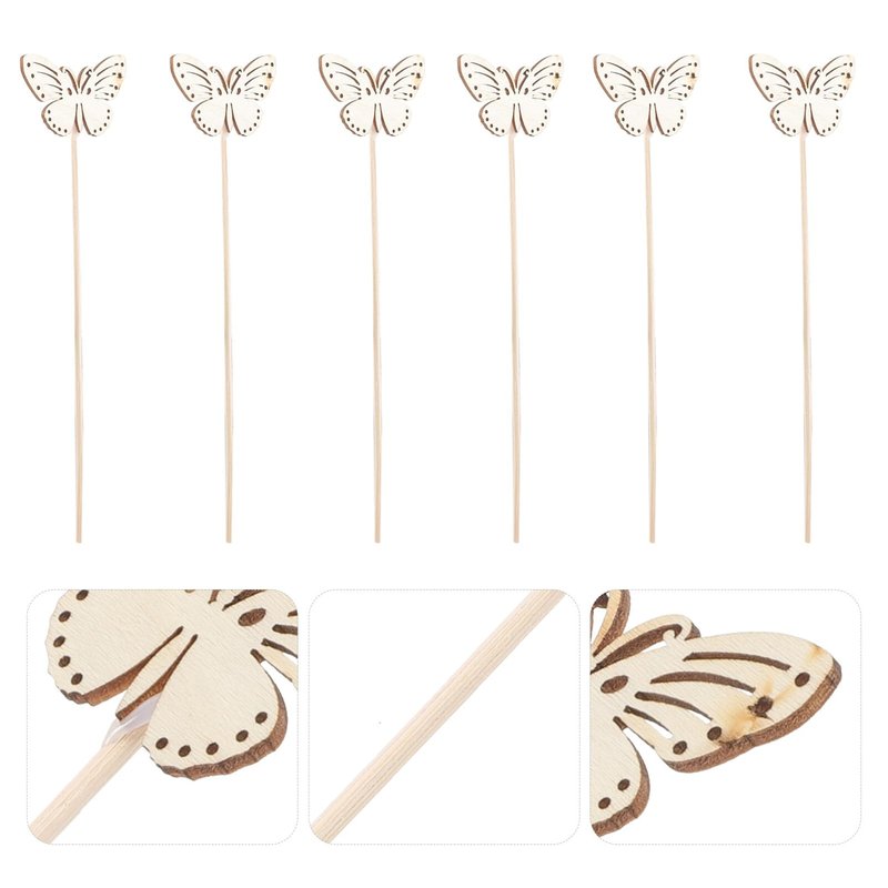 Uonlytech 10Pcs Butterfly Reed Diffuser Sticks Aromatherapy Decorative Rattan Wood Essential Oil Diffuser Refill for Home Office Spa Bathroom