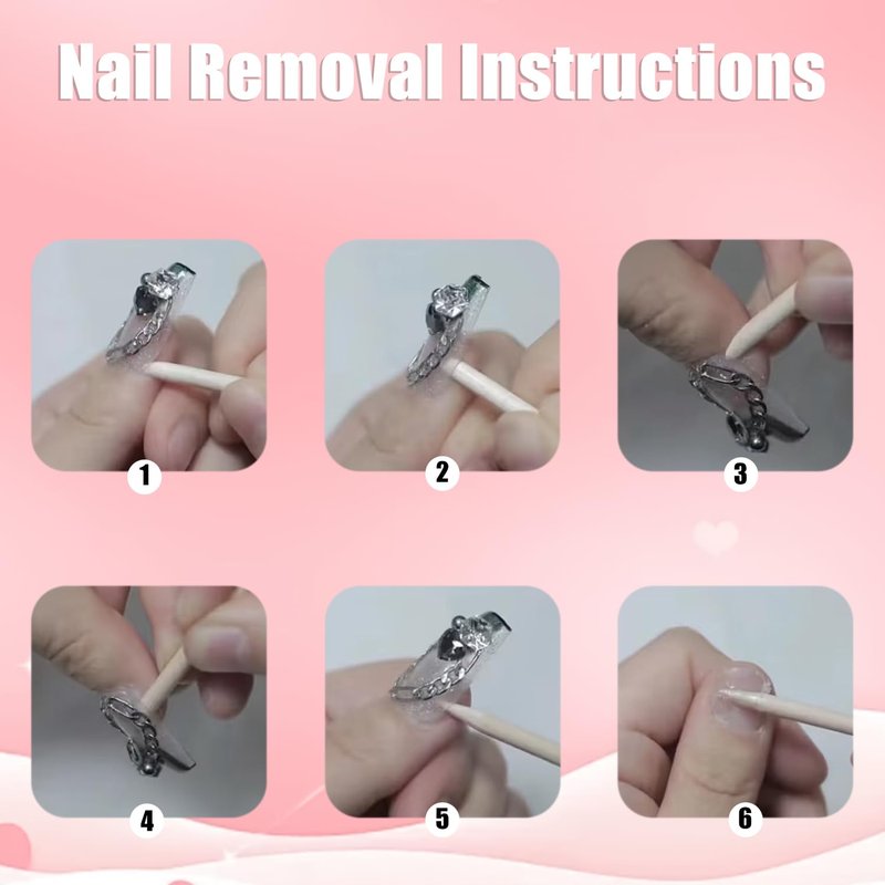 Nude Press-On Nails - Medium Almond Glossy French Tip Acrylic | 24 Pcs for Effortless Manicure