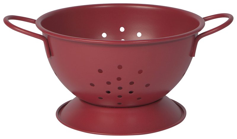 Now Designs Matte Coated Metal Colander Set Medium and Small, Set of 2, Red,5161503AA