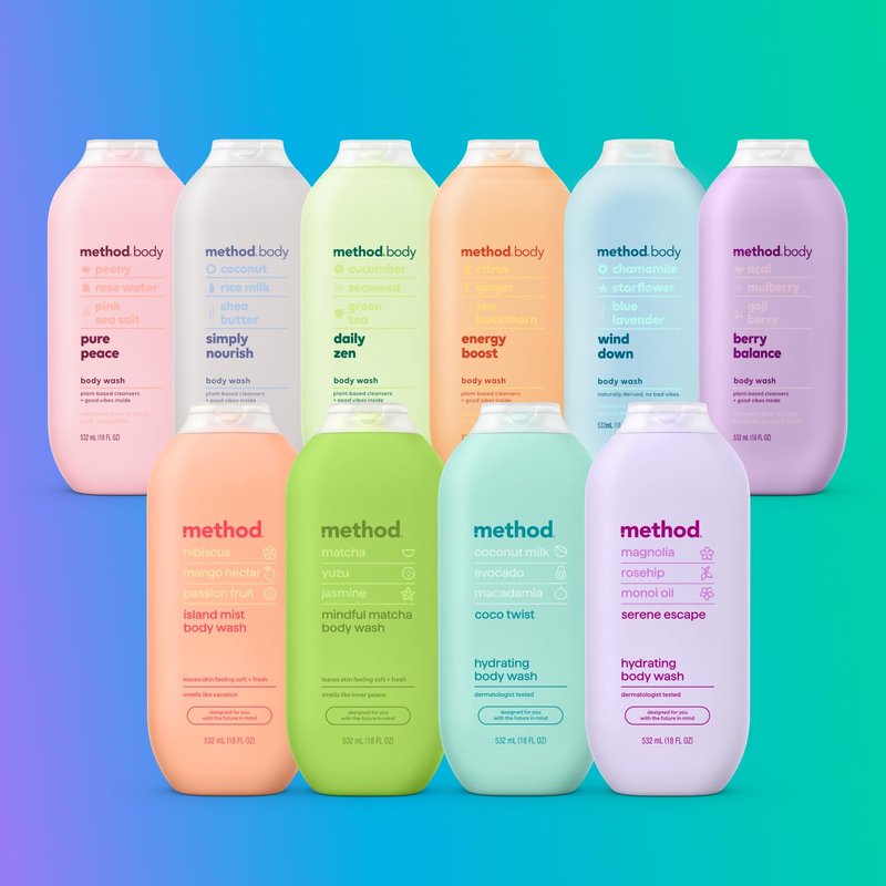Method Body Wash, Island Mist, Hibiscus + Mango Nectar + Passion Fruit notes, 18oz