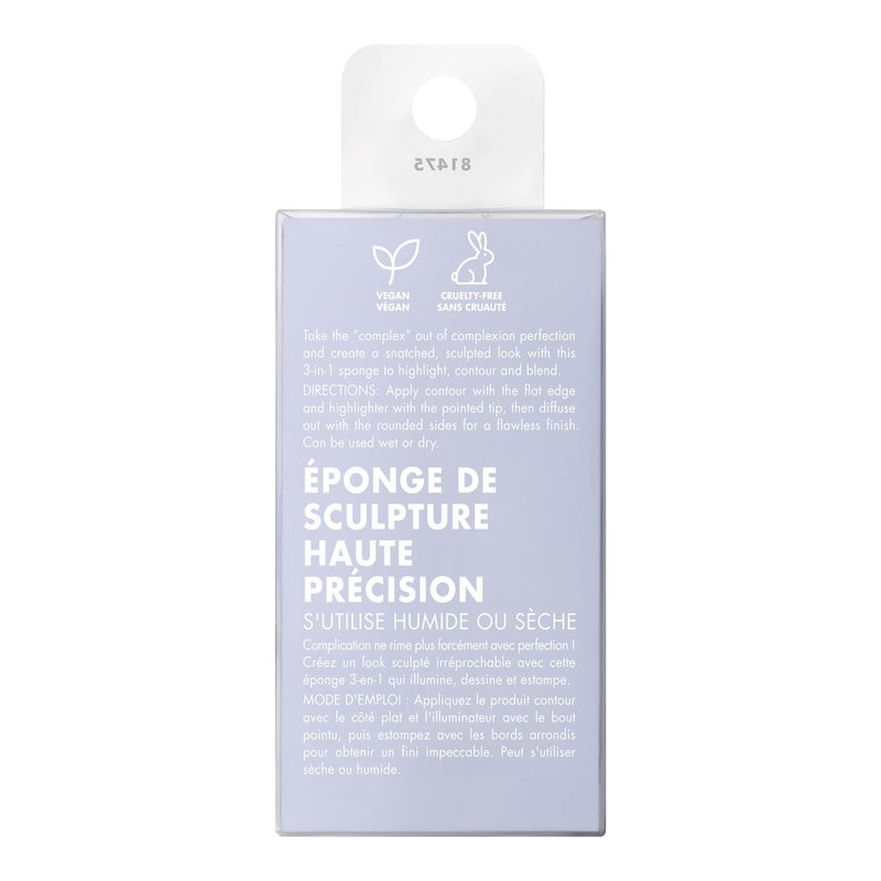 e.l.f. Precision Sculpting Sponge, 3-in-1 Sponge For Contouring & Blending To A Smooth Finish, Great For Cream & Powder Formulas, Vegan & Cruelty-Free