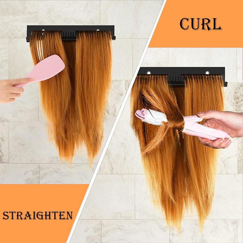 Hair Extension Holder Braiding Hair Rack Hair Extension Hanger Hair Holder Weft Holder w/2 Suction Cups Designed to Securely Hold Extra Wide Wefts While You Wash, Color, Style & Store