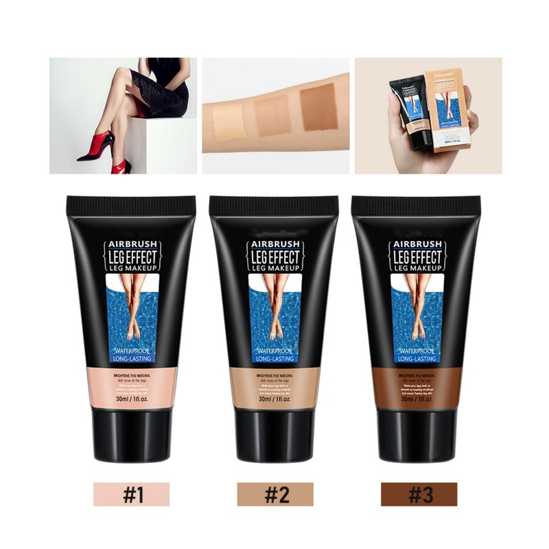 3 Colors Body Bronzers Waterproof No Transfer Flawless Looking Leg Makeup Light Leg and Body Scar Cover up Makeup/Tattoo Cover Up (30ML)