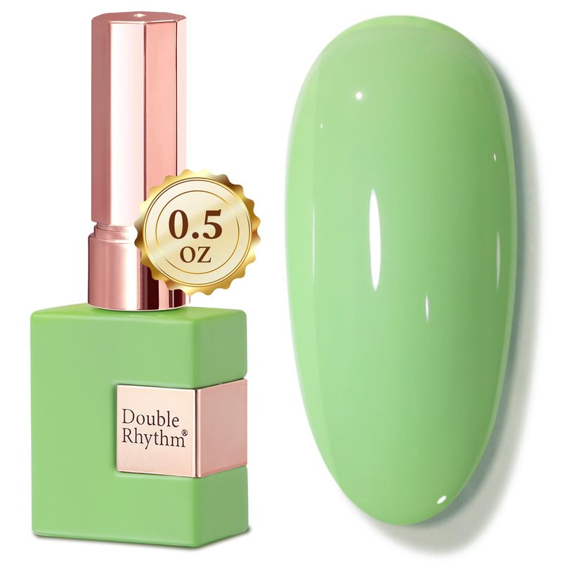 Double Rhythm 15ML Gel Nail Polish Pure Sheer Same Color Same Bottle Soak Off Gel Polish Art Manicure Salon DIY at Home for Women (Electric Green-A1776)