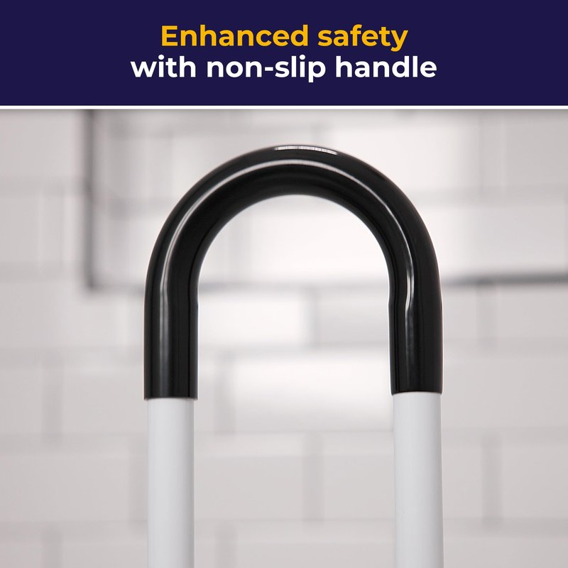 Drive Medical Adjustable Bathtub Grab Bar & Bathtub Safety Rail - Easy Clamp-On Installation - Durable Powder-Coated Steel Construction - Adjustable Height 14” to 17” - Scratch Proof Non-Slip Pads