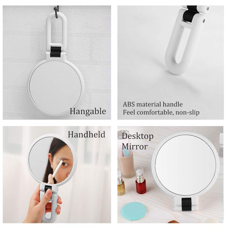 15x Magnifying Handheld Makeup Mirror - Travel Folding Double-Sided Design | Compact & Lightweight