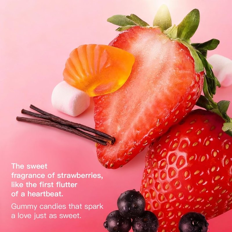 Amaris Veil Extrait de Parfum - Long-Lasting Strawberry Vanilla Gourmand Perfume | 100ml (3.4 fl oz)