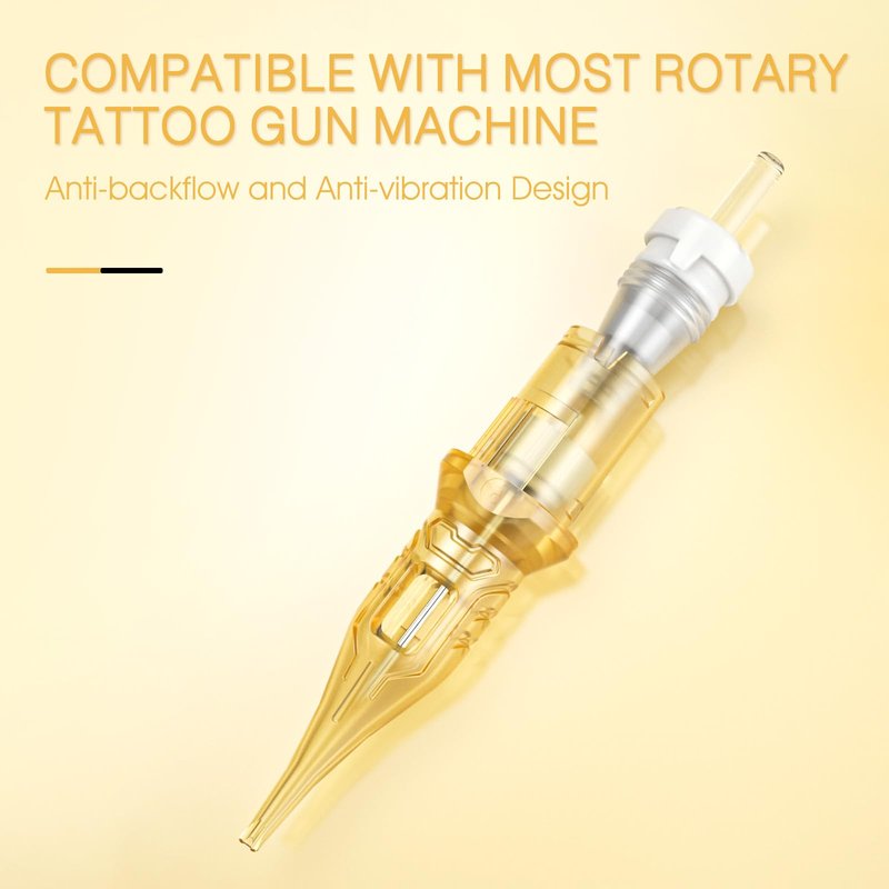 BIOMASER Tattoo Needles 1RL Tattoo Cartridge Needles Single Needle Tattoo Cartridges for Tattooing 20 Count Round Liner with Membrane for Rotary Tattoo Gun Pen Machine Tattoo Supplies(1201RL)