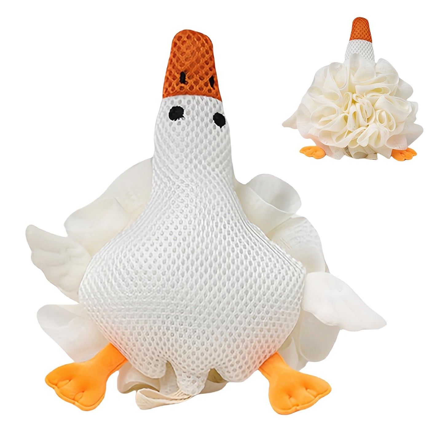 Kids Loofah, Cute Cartoon Animal Kids Bath Sponge with Hanging Rope, Soft Double Mesh for Rich Lather