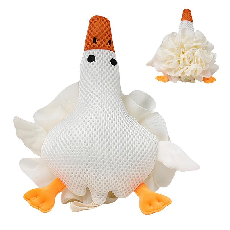 Kids Loofah, Cute Cartoon Animal Kids Bath Sponge with Hanging Rope, Soft Double Mesh for Rich Lather