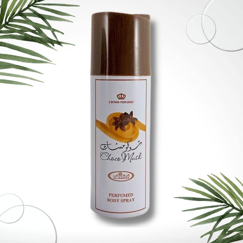 AL REHAB Choco Musk Arabian Perfumes For Women - Body Spray 200 ML - Experience A Captivating & Long Lasting Perfume - Indulge In An Unforgettable Womens Perfume, Crafted For Elegance
