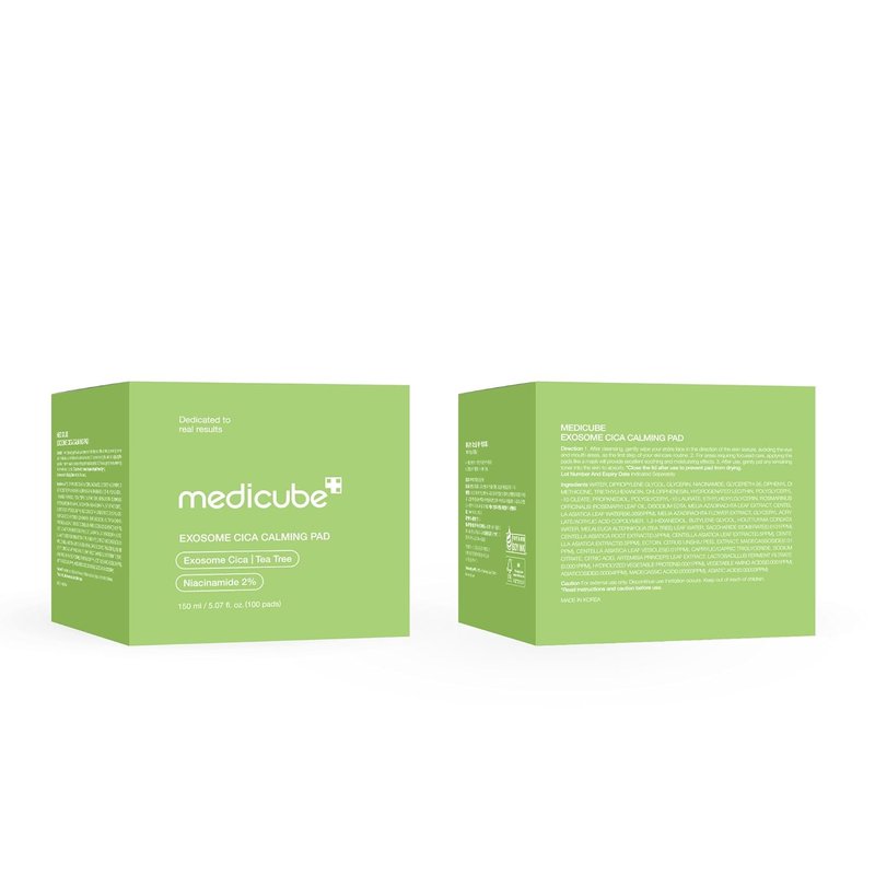 Medicube Toner Pads - Exosome CICA Tea Tree for Sensitive Skin | Hydrating & Calming Care, 100 Pads
