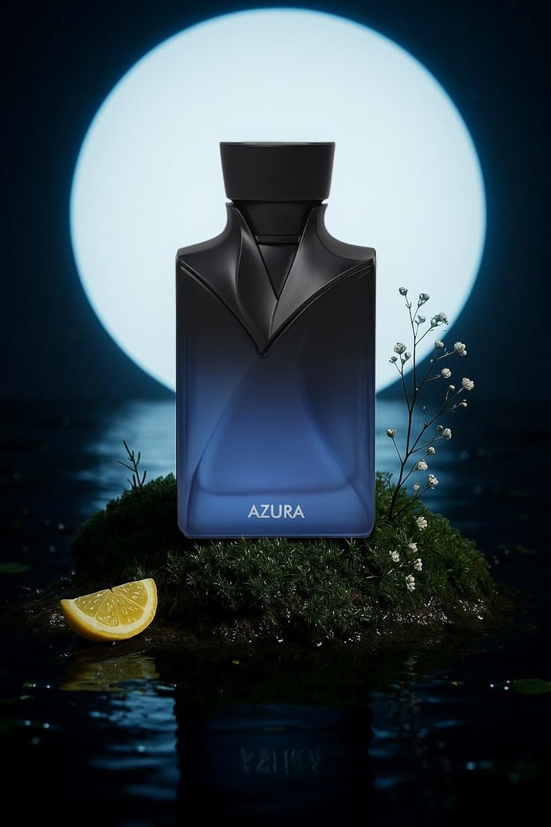 Azura Blue Aqua Perfume for Men - Fresh Spicy Aromatic 90ml | Alcohol-Free Long-Lasting Fragrance
