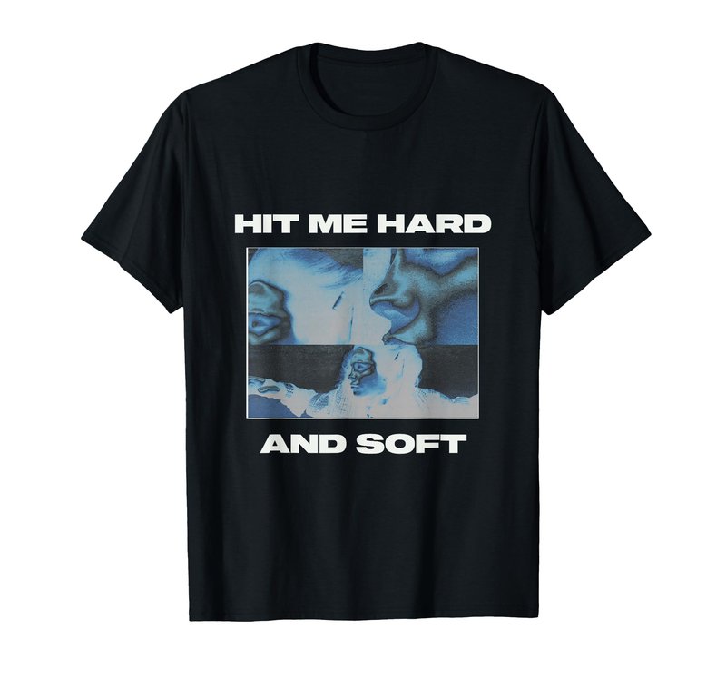 Official Billie Eilish HIT ME Hard and Soft Inverted Black T-Shirt