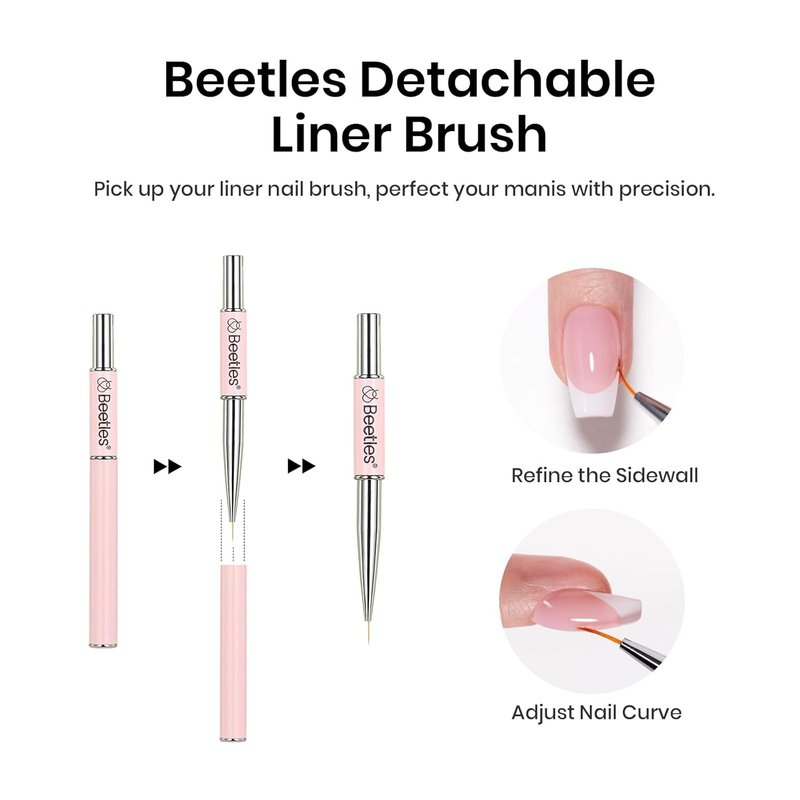 Beetles HEMA-Free Gel Top Coat & Builder Gel - Hypoallergenic, Low Heat, 15ml Clear Polish