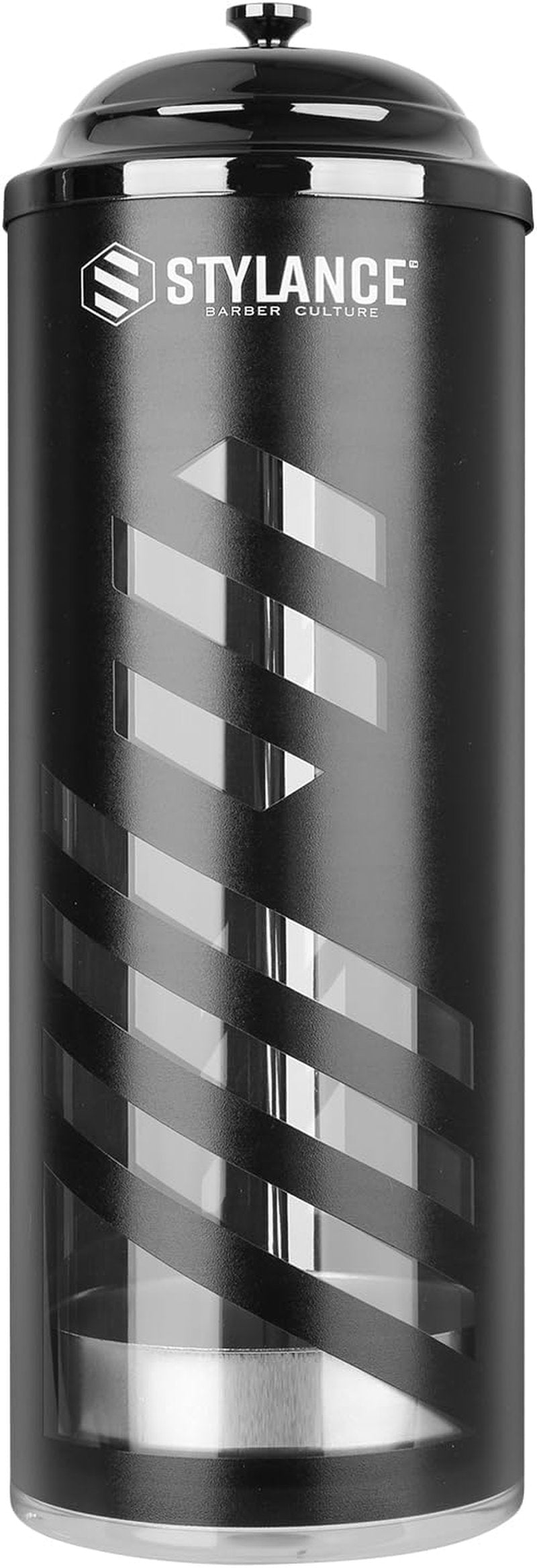 Skiennix Barber Disinfecting Jar - Acrylic Container with Removable Basket | 37 oz for Salon Tools