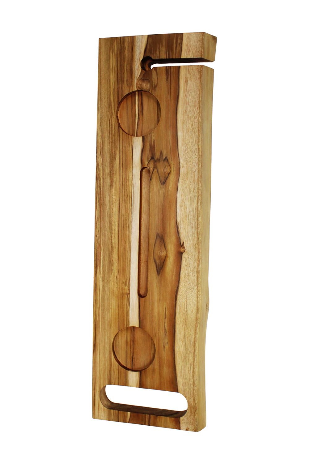 EcoDecors Eleganto 42" Live Edge Solid Teak Bath Caddy Tray with Handle, Book & Tablet Holder, Wine Glass Holders, Luxury Bathtub Tray