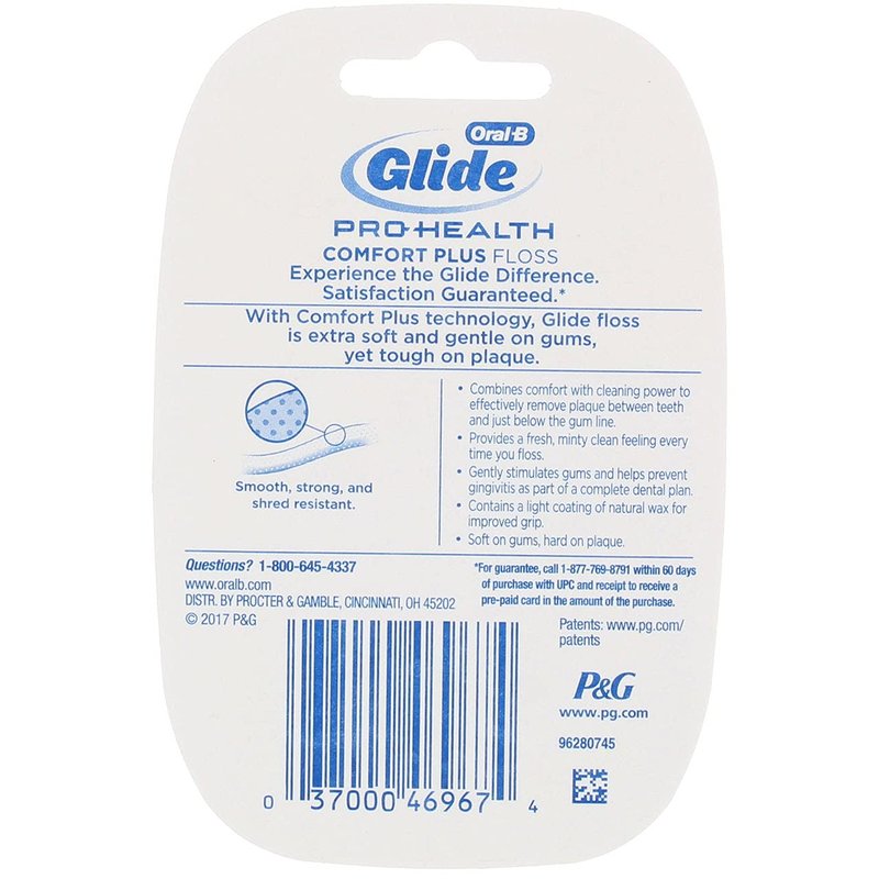 Oral B Glide Comfort Plus Dental Floss Mint 43.7 Yd