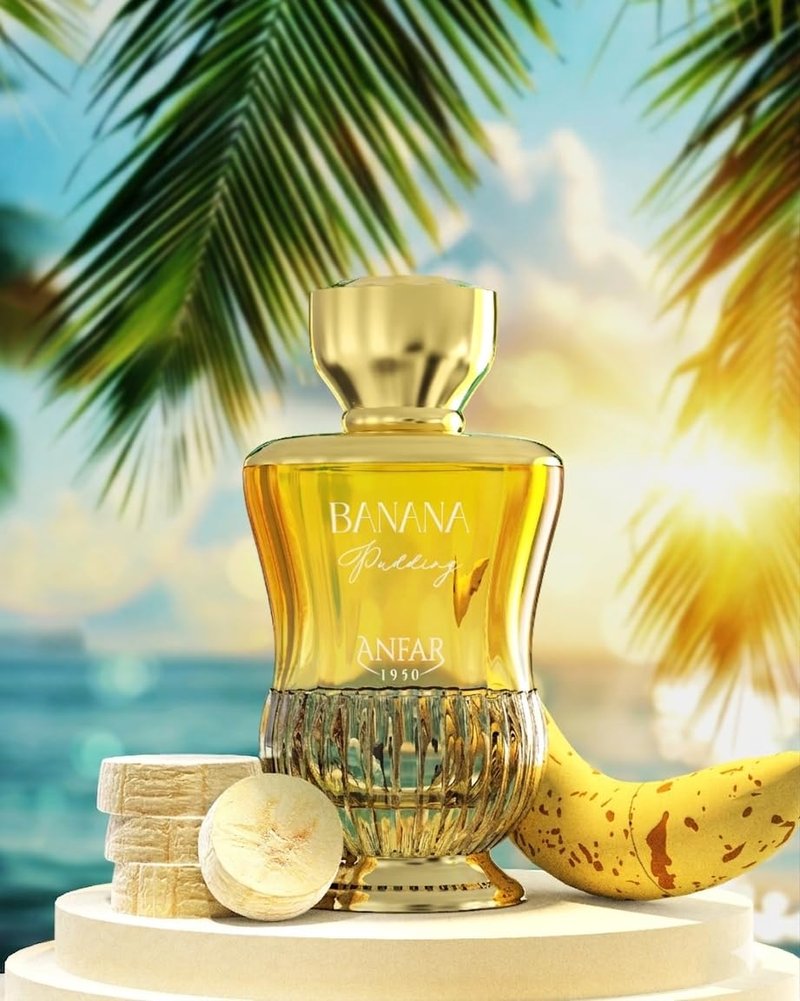 Anfar Banana Pudding Perfume for Women | Fruity Floral Fragrance with Banana, Pear & Jasmine - 3.4 oz